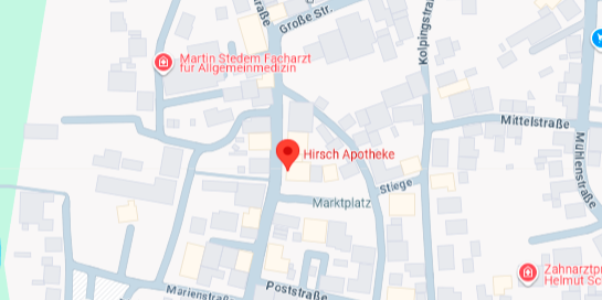 Große Straße 75 (2. Stock über der HIRSCH Apotheke) 26871 Aschendorf